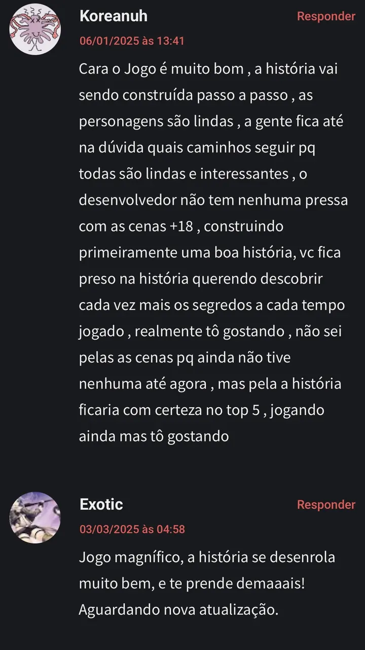 Captura de depoimentos de jogadores — imagem 4